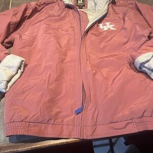 UK Embroidered Windbreaker Jacket in Dusty Rose- small